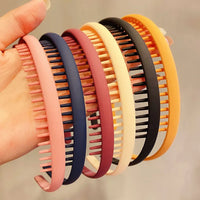 Women Simple Colorful Matte Toothed Hairbands Broken Hair Finishing Headband Outdoor Hair Hoop Headwear Fashion Hair Accessories - Buy online at  Vibe In Cart.