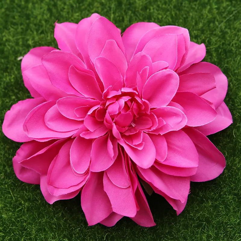 Artificial Silk Dahlia Peony Flower Heads, 10 Pack, 14-15 cm in Assorted Colors