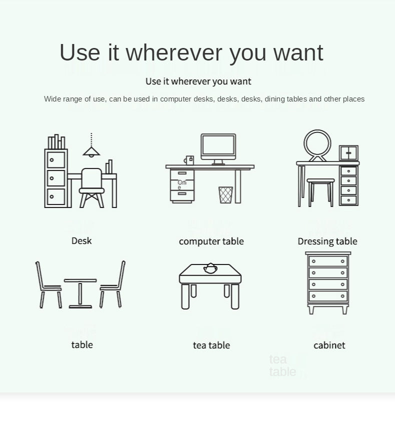 Large White Gaming Mousepad Waterproof Non-Slip PU Leather