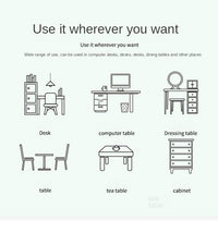 Large White Gaming Mousepad Waterproof Non-Slip PU Leather