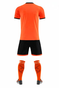 Men's and Boys' Polyester Football Jersey Set with Socks and Shin Guards