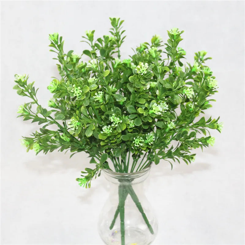 Artificial Plastic Fern Grass Plants for Home and Wedding Decor, Green