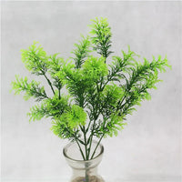 Artificial Plastic Fern Grass Plants for Home and Wedding Decor, Green