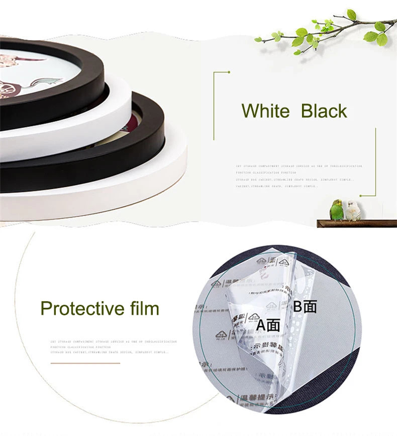 Round Wooden Picture Frames Creative Gift DIY Wall Hanging Wood Picture Holder Wall Mounted Photo Frame Round Home Decoration - Buy online at  Vibe In Cart.