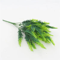 Artificial Plastic Fern Grass Plants for Home and Wedding Decor, Green