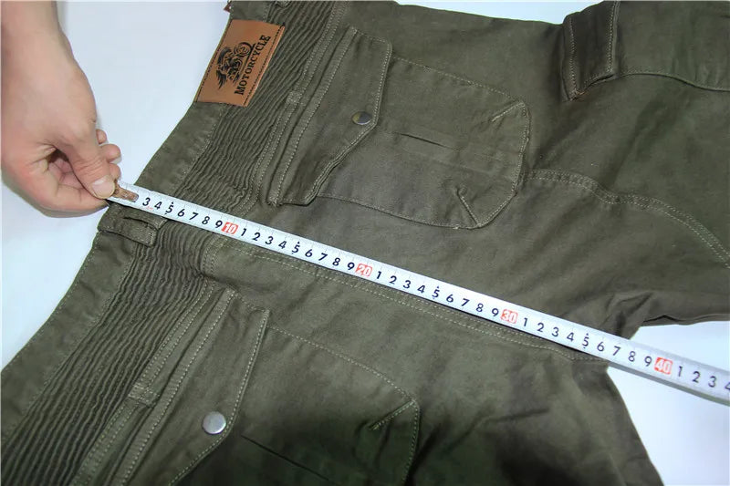 Men's Protective Nylon and Cotton Motorcycle Riding Pants