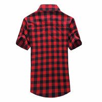 Red And Black Plaid Shirt Men Shirts 2024 New Summer Fashion Chemise Homme Mens Checkered Shirts Short Sleeve Shirt Men Blouse - Buy online at  Vibe In Cart.