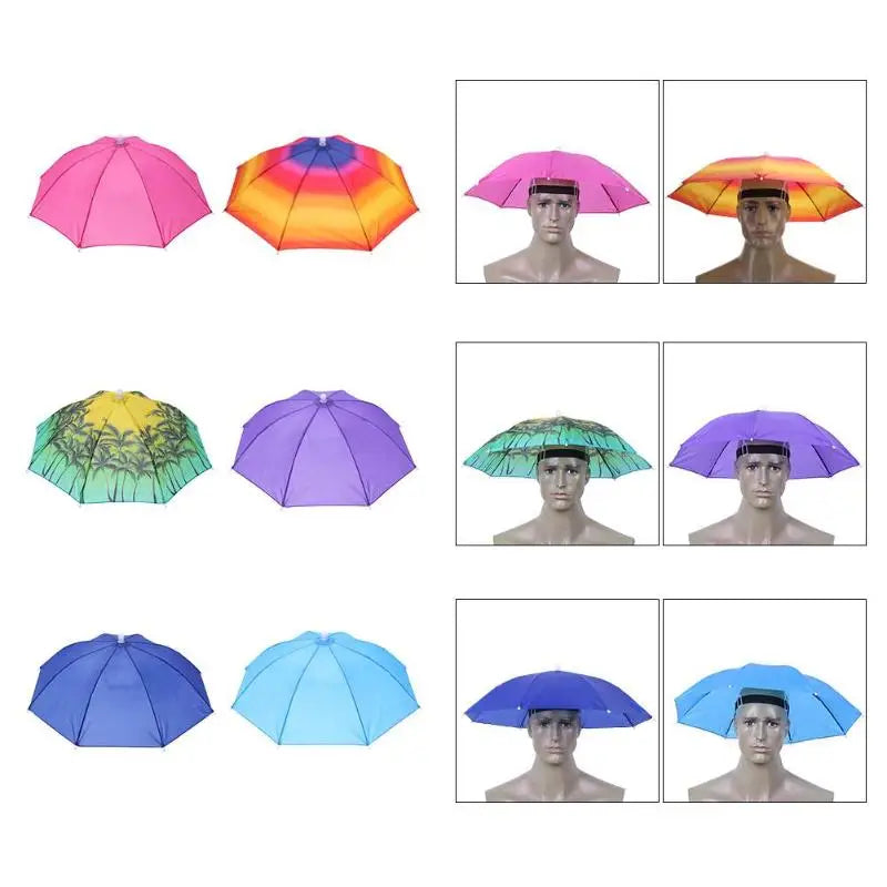 Portable Head Umbrella Hat Fishing Caps Anti-Rain Fishing Anti-Sun Umbrella Hat Adults Children Unisex Outdoor Pesca Sports Cap - Buy online at  Vibe In Cart.