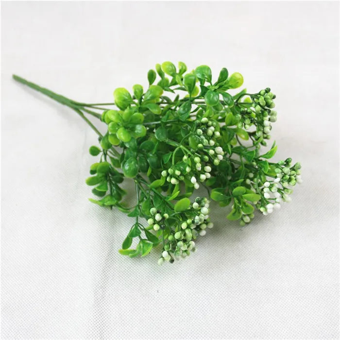 Artificial Plastic Fern Grass Plants for Home and Wedding Decor, Green