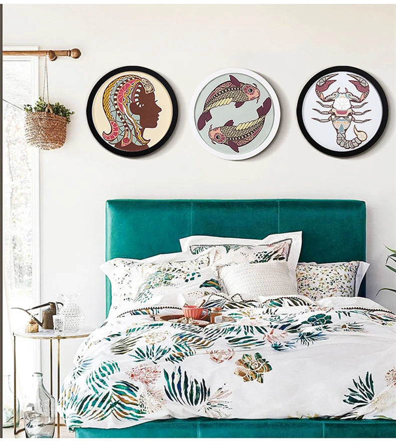 Round Wooden Picture Frames Creative Gift DIY Wall Hanging Wood Picture Holder Wall Mounted Photo Frame Round Home Decoration - Buy online at  Vibe In Cart.