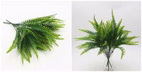 Artificial Plastic Fern Grass Plants for Home and Wedding Decor, Green