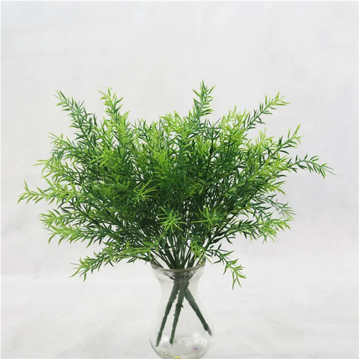 Artificial Plastic Fern Grass Plants for Home and Wedding Decor, Green