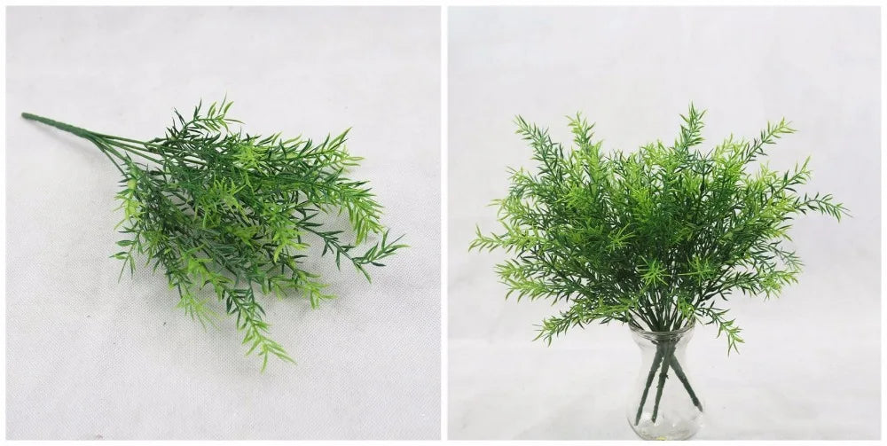 YO CHO Artificial Plastic Plants for Home Garden Decoration Fern Grass Wedding Wall Outdoor Decor Green Leaf Artificial Flowers - Buy online at  Vibe In Cart.