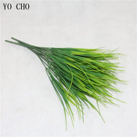 YO CHO Artificial Plastic Plants for Home Garden Decoration Fern Grass Wedding Wall Outdoor Decor Green Leaf Artificial Flowers - Buy online at  Vibe In Cart.