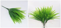 Artificial Plastic Fern Grass Plants for Home and Wedding Decor, Green
