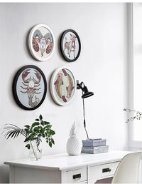 Round Wooden Picture Frames Creative Gift DIY Wall Hanging Wood Picture Holder Wall Mounted Photo Frame Round Home Decoration - Buy online at  Vibe In Cart.