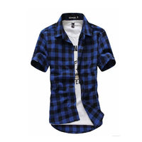 Red And Black Plaid Shirt Men Shirts 2024 New Summer Fashion Chemise Homme Mens Checkered Shirts Short Sleeve Shirt Men Blouse - Buy online at  Vibe In Cart.