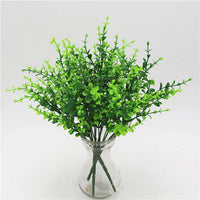 Artificial Plastic Fern Grass Plants for Home and Wedding Decor, Green