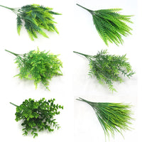 YO CHO Artificial Plastic Plants for Home Garden Decoration Fern Grass Wedding Wall Outdoor Decor Green Leaf Artificial Flowers - Buy online at  Vibe In Cart.