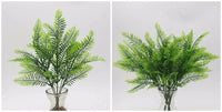 Artificial Plastic Fern Grass Plants for Home and Wedding Decor, Green