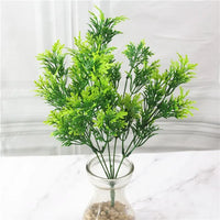 Artificial Plastic Fern Grass Plants for Home and Wedding Decor, Green