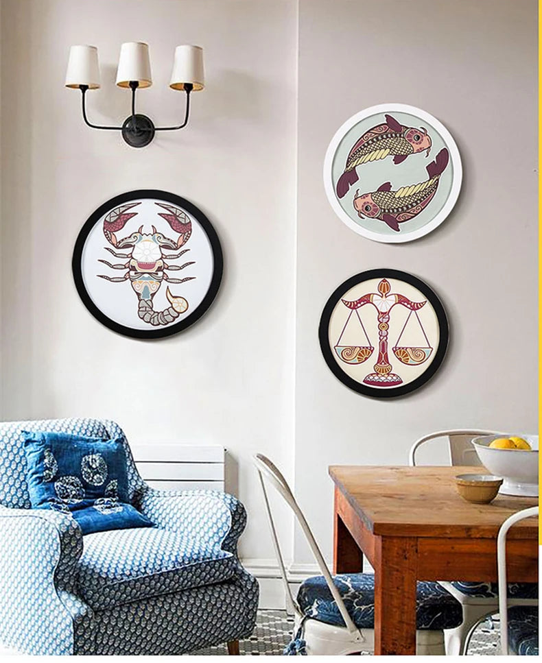 Round Wooden Picture Frames Creative Gift DIY Wall Hanging Wood Picture Holder Wall Mounted Photo Frame Round Home Decoration - Buy online at  Vibe In Cart.