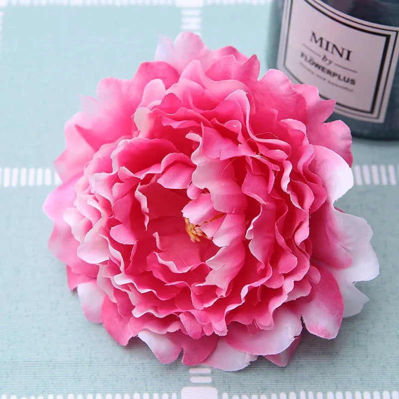 15PCS/lot Large Artificial Happy Peony Flower Head 13CM  Silk Blooming peony Wedding Flowers Wall Floral Party Home Decorative - Buy online at  Vibe In Cart.