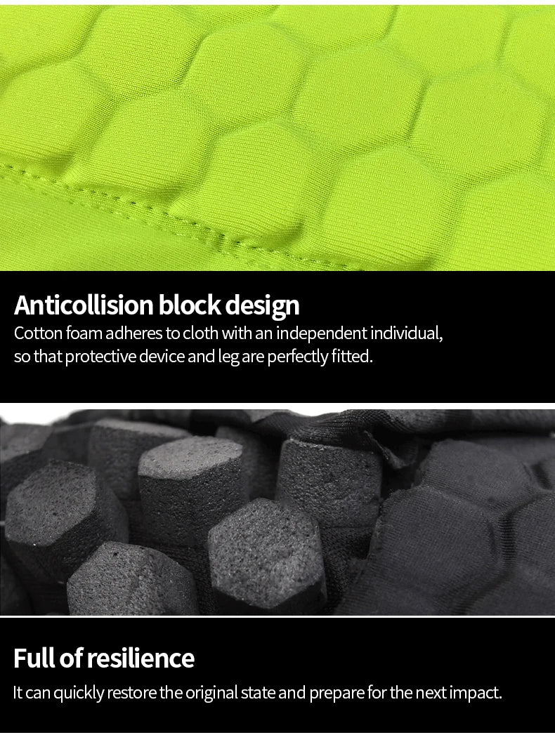 Unisex Polyester Football Shin Guards with Compression Sleeves, XS-XL