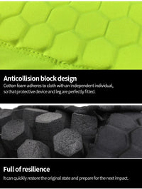 Unisex Polyester Football Shin Guards with Compression Sleeves, XS-XL