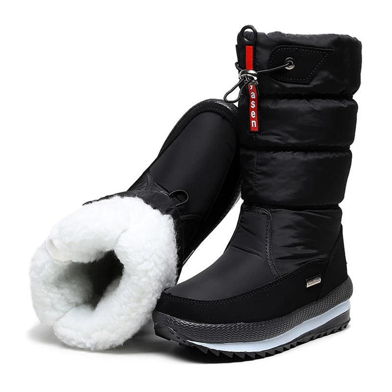 Women Snow Boots Platform Winter Boots Thick Plush Waterproof Non-slip Boots Fashion Women Winter Shoes Warm Fur Botas mujer - Buy online at  Vibe In Cart.