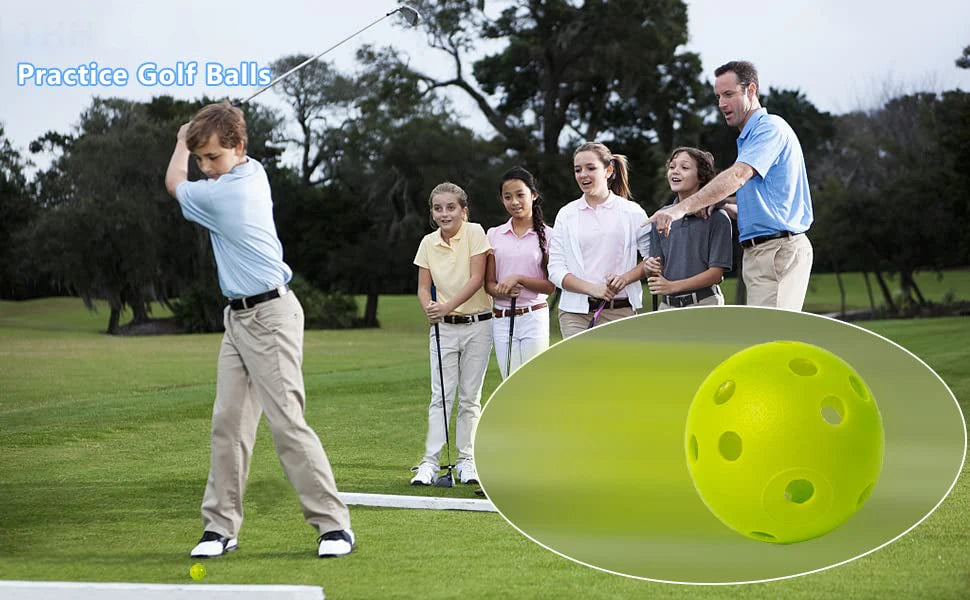 12PcsPractice Golf Balls  Hollow Plastic Golf Training Balls Colored Airflow Golf Balls Swing Practice Driving Range PE Toy Ball - Buy online at  Vibe In Cart.