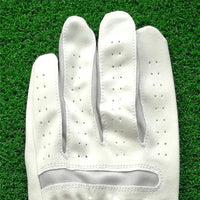 Men's 1-Piece White Fiber Cloth Golf Gloves for Left or Right Hand