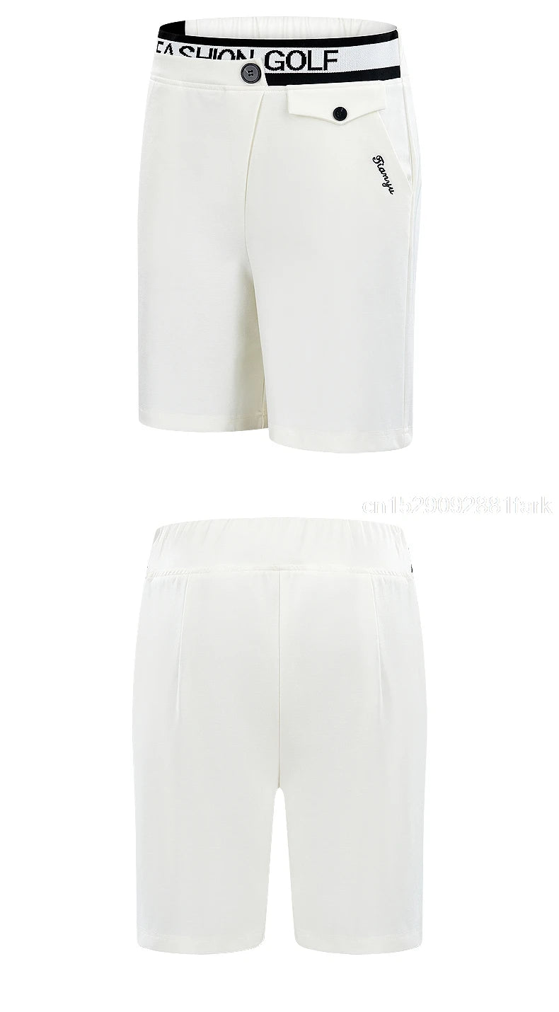 TTYGJ Women High Waist Golf Shorts Summer Quick-dry Sports Trousers Breathable Golf Apparel Ladies Elastic Slim Short Pant XS-XL