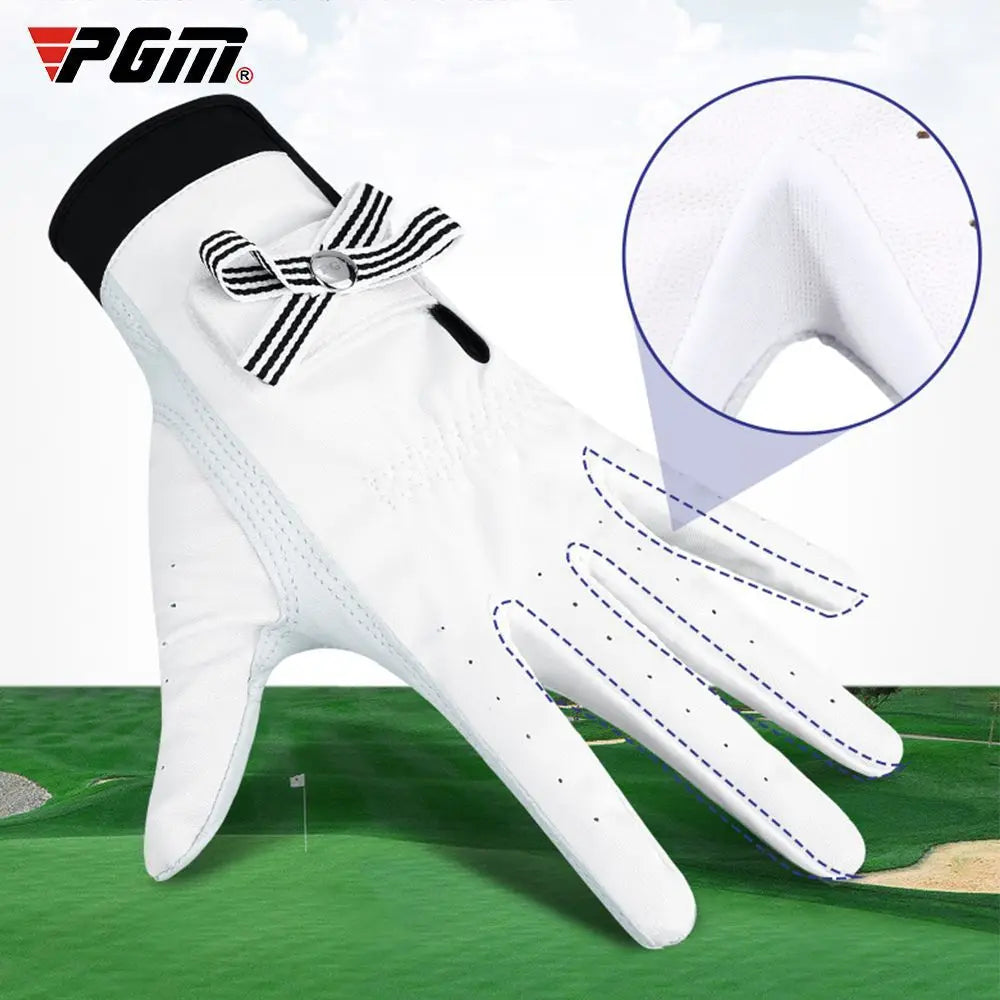 PGM Golf Gloves Women Sheepskin Breathable Palm Ladies Genuine Leather Sport Gloves Anti-Slip Training Mittens Elegant 1 Pair - Buy online at  Vibe In Cart.