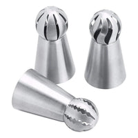 Russian Piping Nozzle 3 Styles Sphere Ball Icing Confectioners Pastry Tips Sugarcraft Cupcake Decorator Kitchen Bakeware Tools - Buy online at  Vibe In Cart.