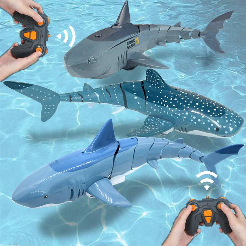 Remote Control Submarine Animal Toy with Lights and Water Spray