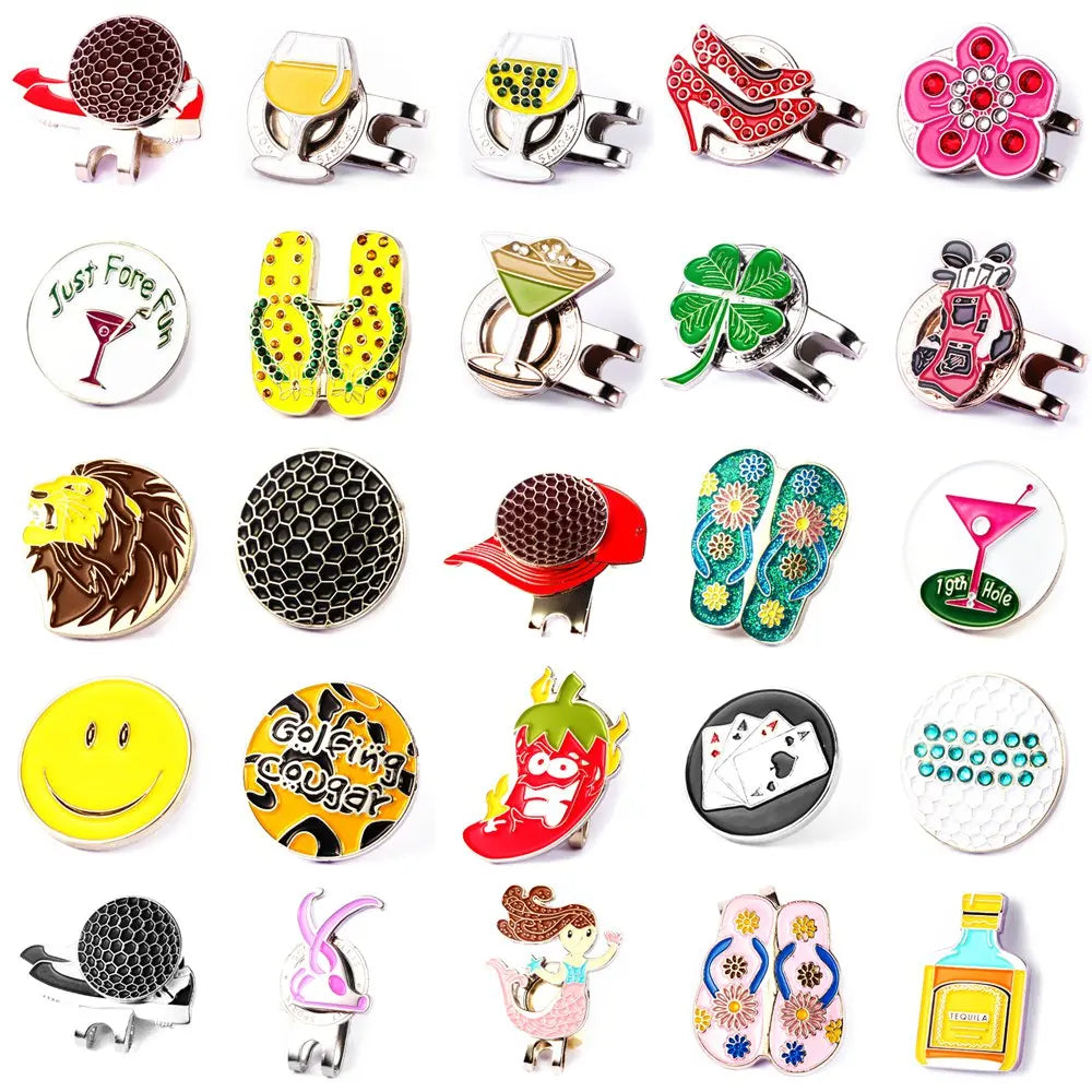 Magnetic Alloy Golf Marker with Hat Clip for Golf