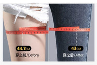 Slight Stretch Women's Pencil Pants Jeans in Blue, Gray, and Black