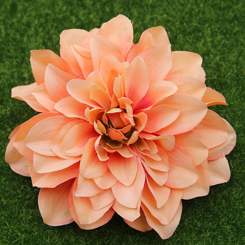 Artificial Silk Dahlia Peony Flower Heads, 10 Pack, 14-15 cm in Assorted Colors