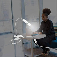 EU US Plug 360 Degrees Flexible Desk Lamp Holder E27 Base Light Socket Gooseneck Clip-On Cable With On Off Switch for Home Plant - Buy online at  Vibe In Cart.
