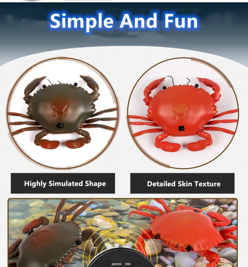 Smart Intelligent RC Robot crab Toy With eye flash light simulation sound crab Model Toy high simulation crab design classic toy