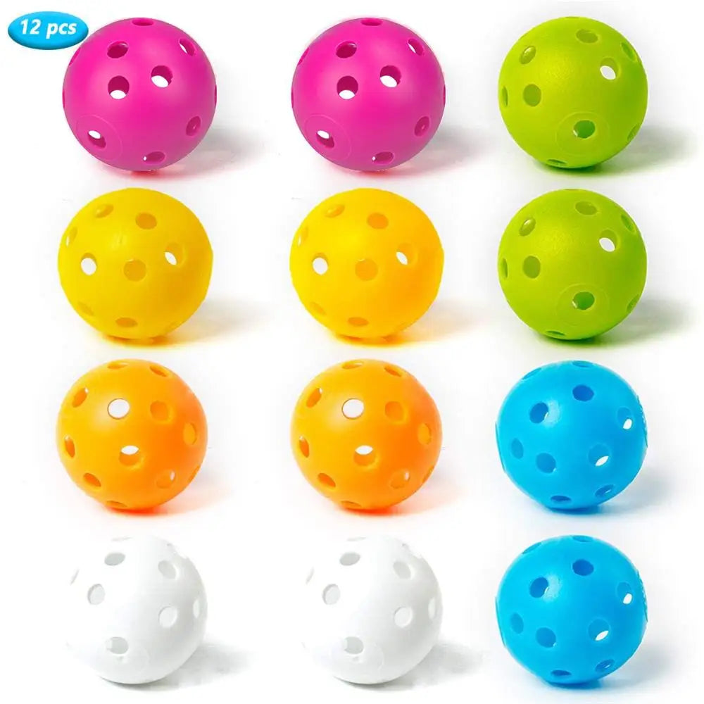 12PcsPractice Golf Balls  Hollow Plastic Golf Training Balls Colored Airflow Golf Balls Swing Practice Driving Range PE Toy Ball - Buy online at  Vibe In Cart.