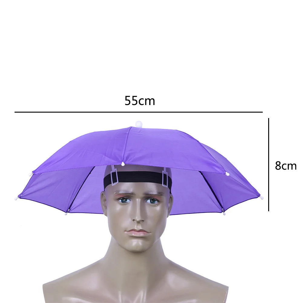 Portable Head Umbrella Hat Fishing Caps Anti-Rain Fishing Anti-Sun Umbrella Hat Adults Children Unisex Outdoor Pesca Sports Cap - Buy online at  Vibe In Cart.