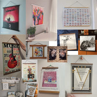 40x50 50x70 60x90 Gold Silver Magnetic Poster Hanger Golden Black Walnut Wood Painting Photo Frame Canvas Scroll Wall Magnet - Buy online at  Vibe In Cart.