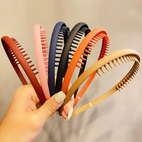 Women Simple Colorful Matte Toothed Hairbands Broken Hair Finishing Headband Outdoor Hair Hoop Headwear Fashion Hair Accessories - Buy online at  Vibe In Cart.