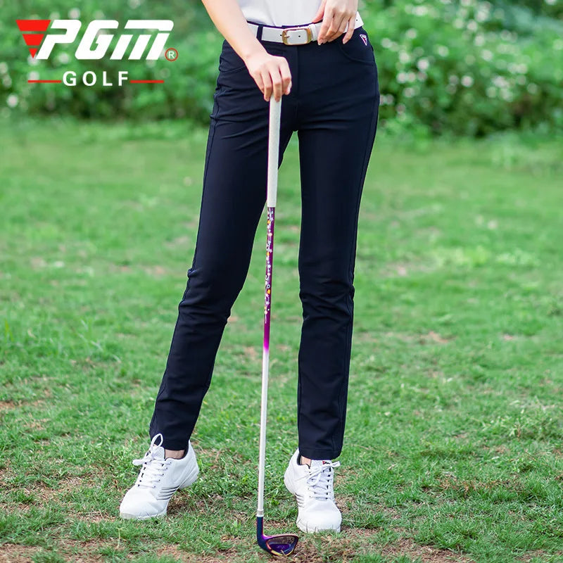 Women's Slim Fit High Waist Full Length Golf Pants Quick Dry Breathable Cotton Blend XS-XL
