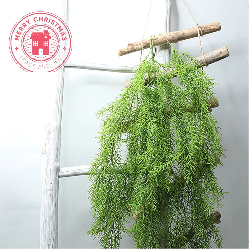 NEW 105cm Simulated Leaf Feel Pine Needle Wall Hanging Rattan Simulated Flower Micro Landscape Plant Wall Home Decoration - Buy online at  Vibe In Cart.