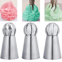 Russian Piping Nozzle 3 Styles Sphere Ball Icing Confectioners Pastry Tips Sugarcraft Cupcake Decorator Kitchen Bakeware Tools - Buy online at  Vibe In Cart.