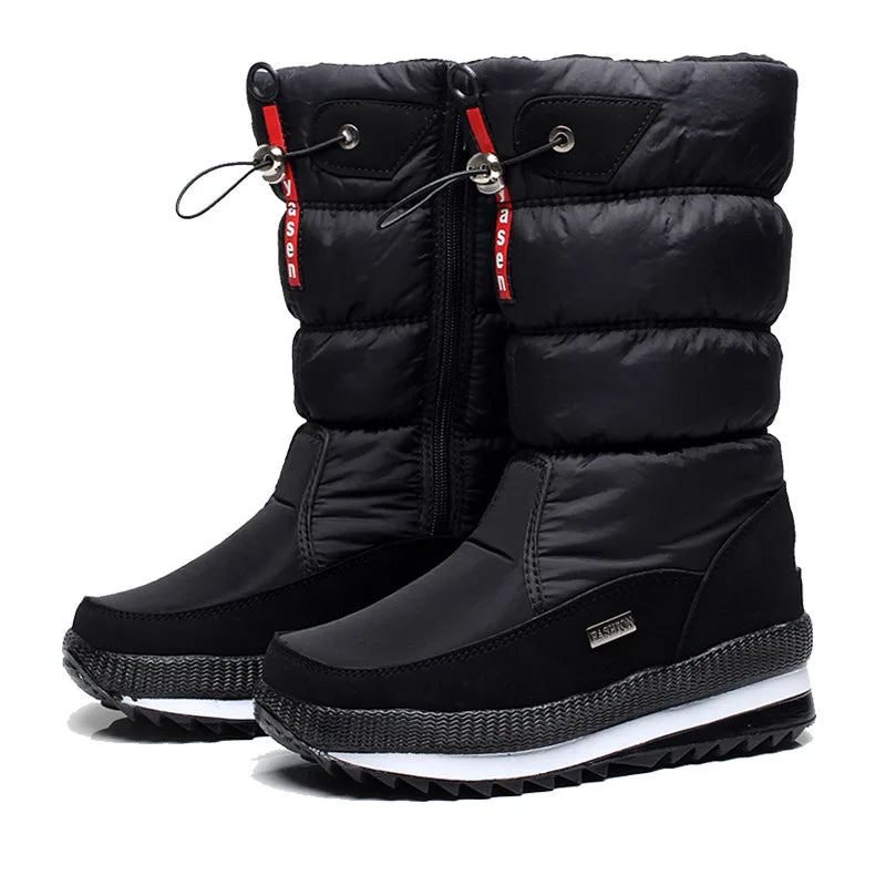 Women Snow Boots Platform Winter Boots Thick Plush Waterproof Non-slip Boots Fashion Women Winter Shoes Warm Fur Botas mujer - Buy online at  Vibe In Cart.