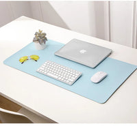 Large White Gaming Mousepad Waterproof Non-Slip PU Leather